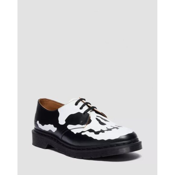 Supreme FW25 Dr Martens 1461 3-Eye Shoes Skull Black & White Size: 10 NIB - Picture 3 of 10